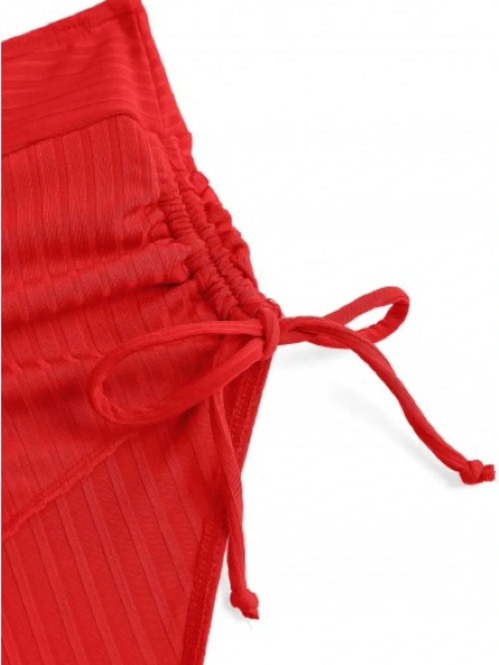 Brand new never worn Red High-Waist Ribbed Bikini Set
